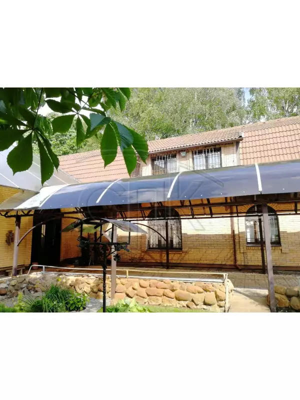 gray monolithic polycarbonate canopy